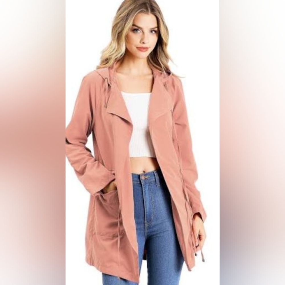 Love Tree Women's Blush Trench Coat